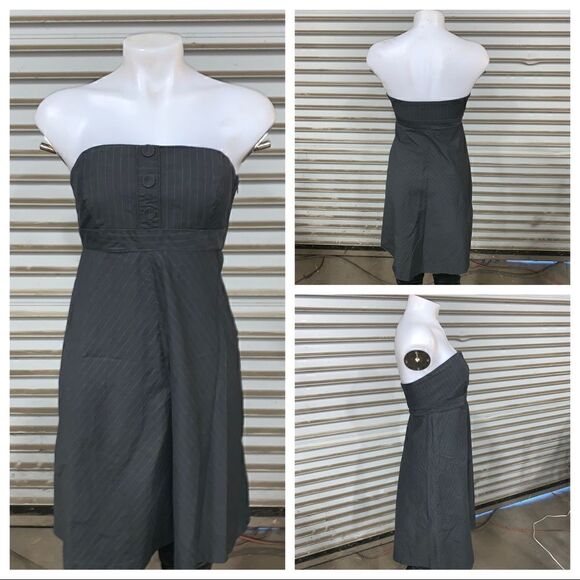 Gap strapless tuxedo dress side zipper - Picture 1 of 8
